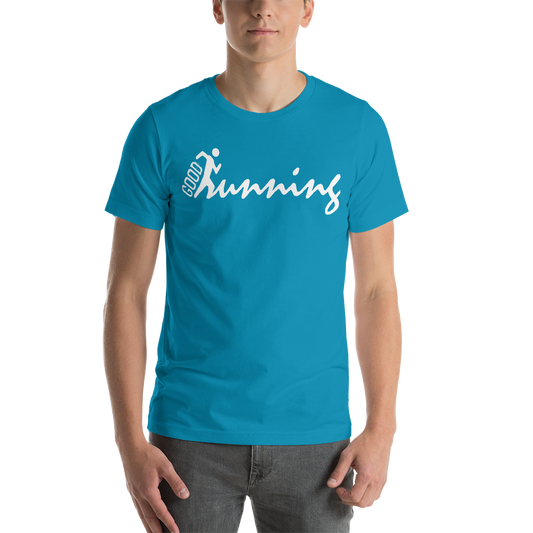 Good Running with White Logo Short-Sleeve Unisex T-Shirt